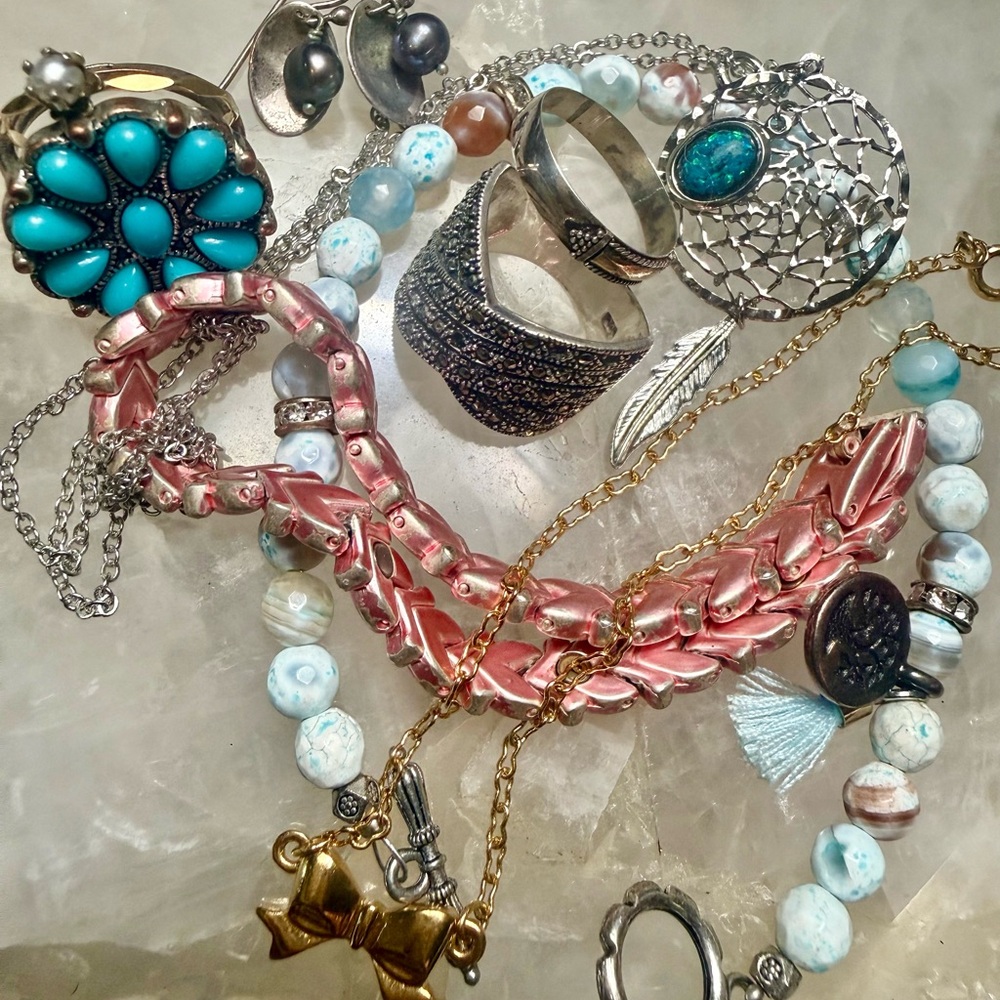 Jewelry Set/ Magnetic healing bracelet, 925 Marcasite 💍Ring & MORE